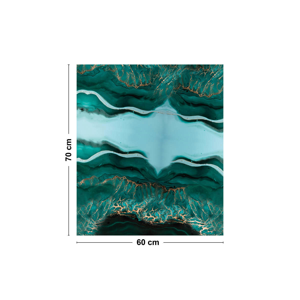 BRUT - Crédence cuisine Fond de hotte ALU L 60xH70cm Bleu indus