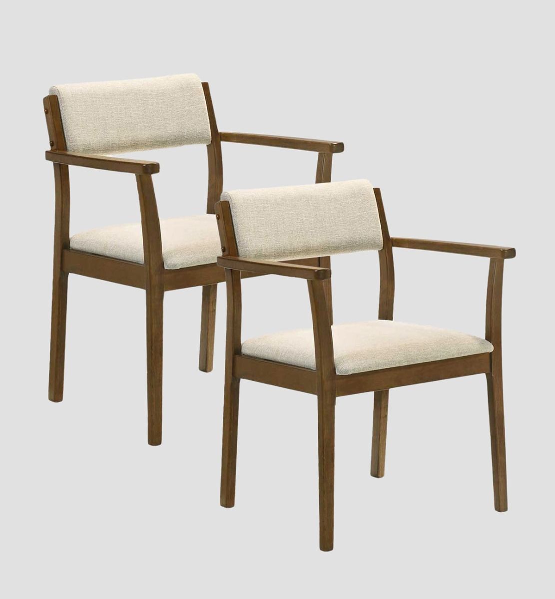 Zestaw 2 krzeseł PAHKEL z drewna kauczukowego 56,5x62,5x84,5 cm