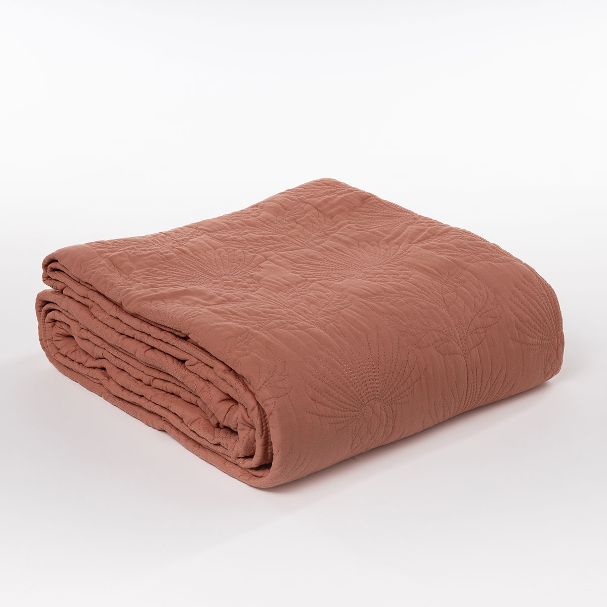 Colcha FLOWER salmão 220x240cm