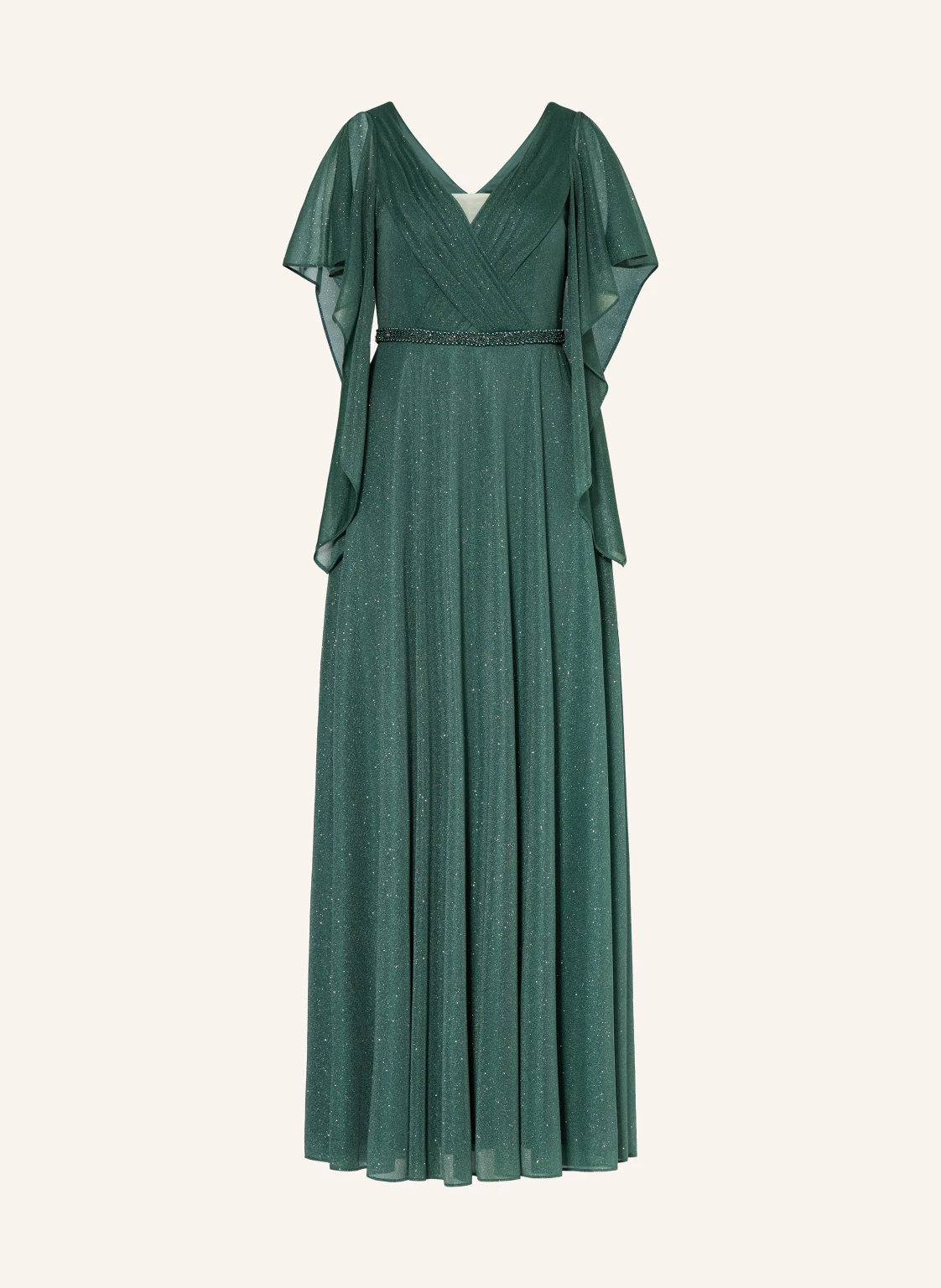Vera Mont Abendkleid mit Volants und Schmucksteinen