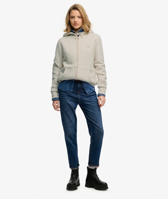 Essential Borg Lined Zip Hoodie