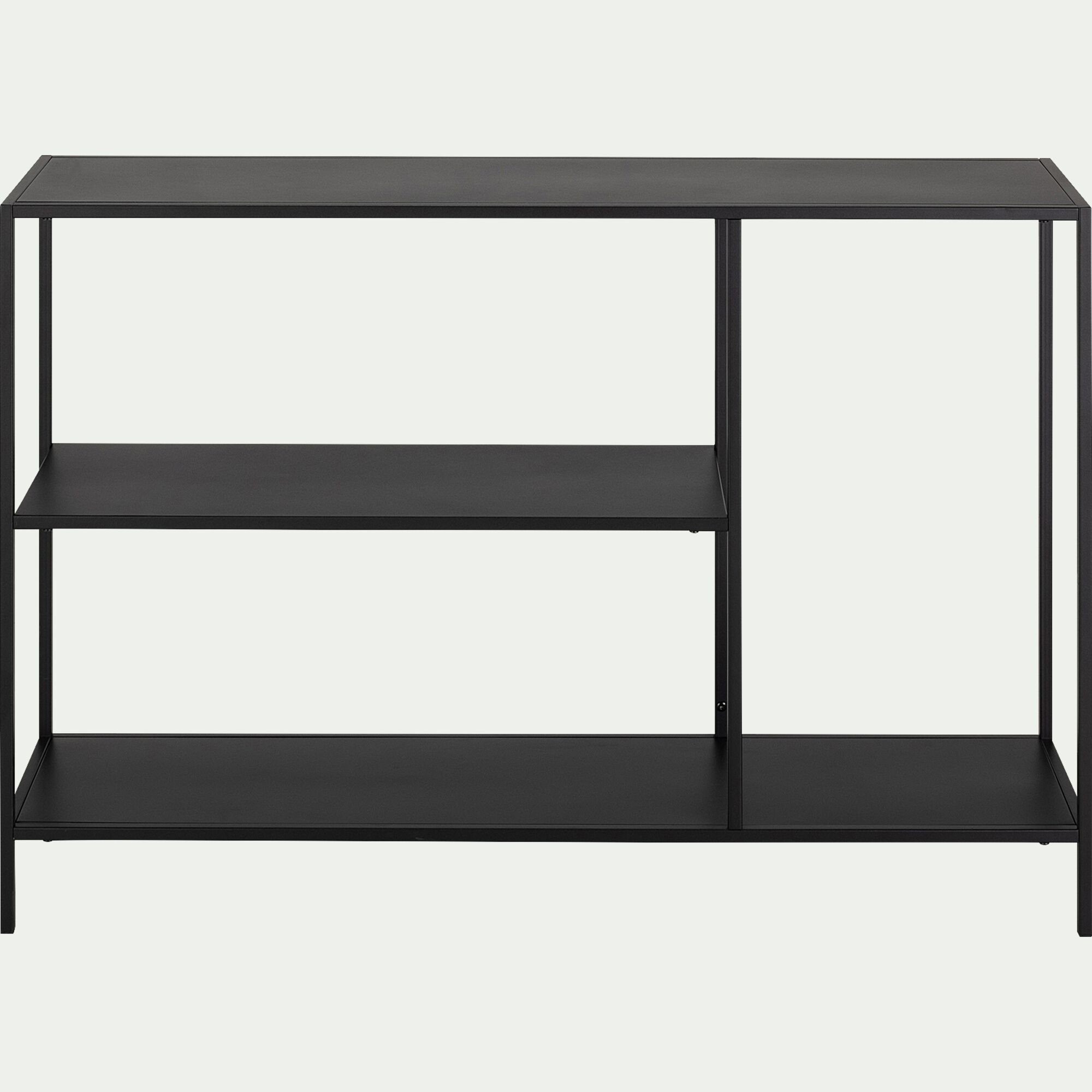 ZEBUL - Console 3 plateaux en acier - noir