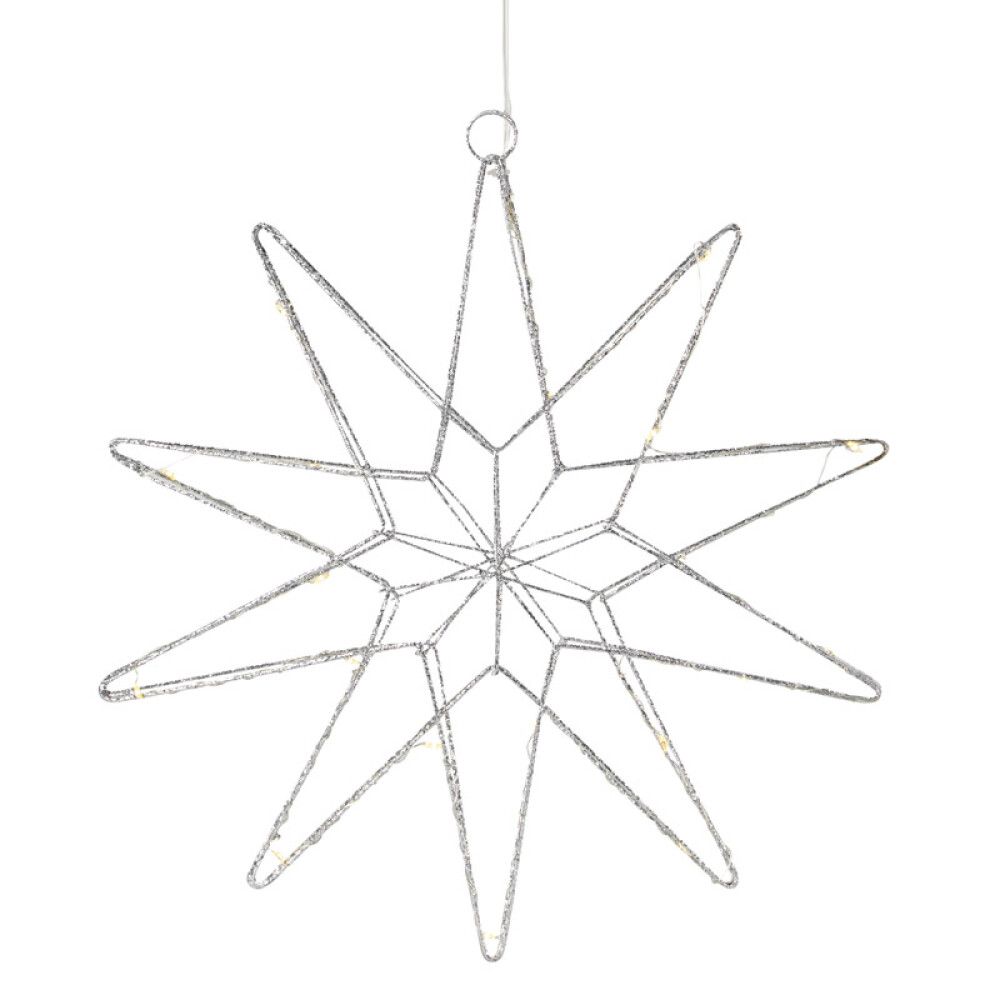 ADVENTSSTJERNE MARKSLÖJD GLEAM Ø31CM SØLV