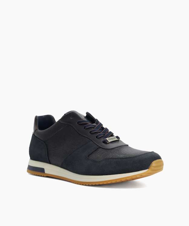 Trusting Navy - Leather Low-Top Trainers