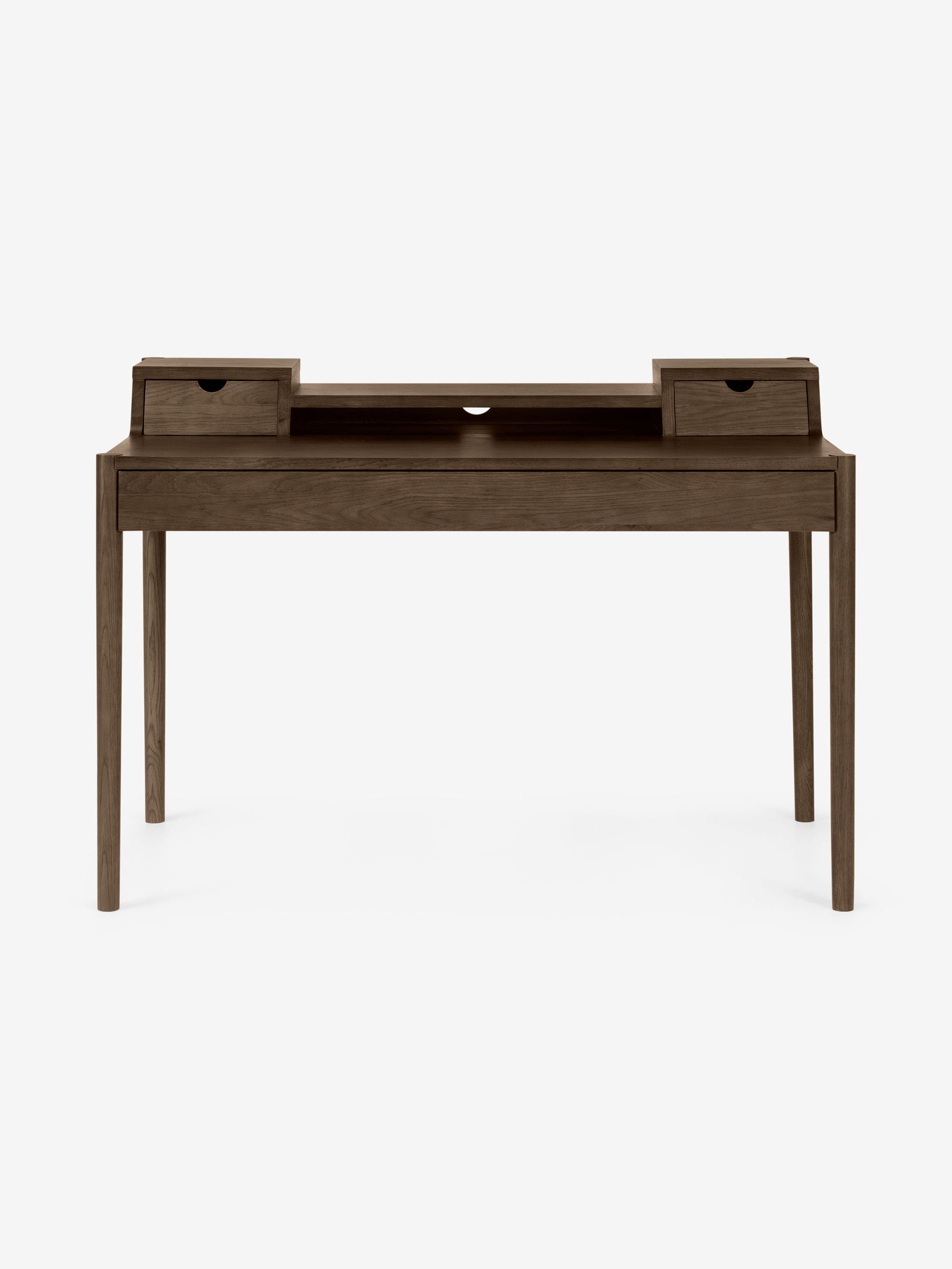 Leonie Wide Office Desk in Dark Stain Oak