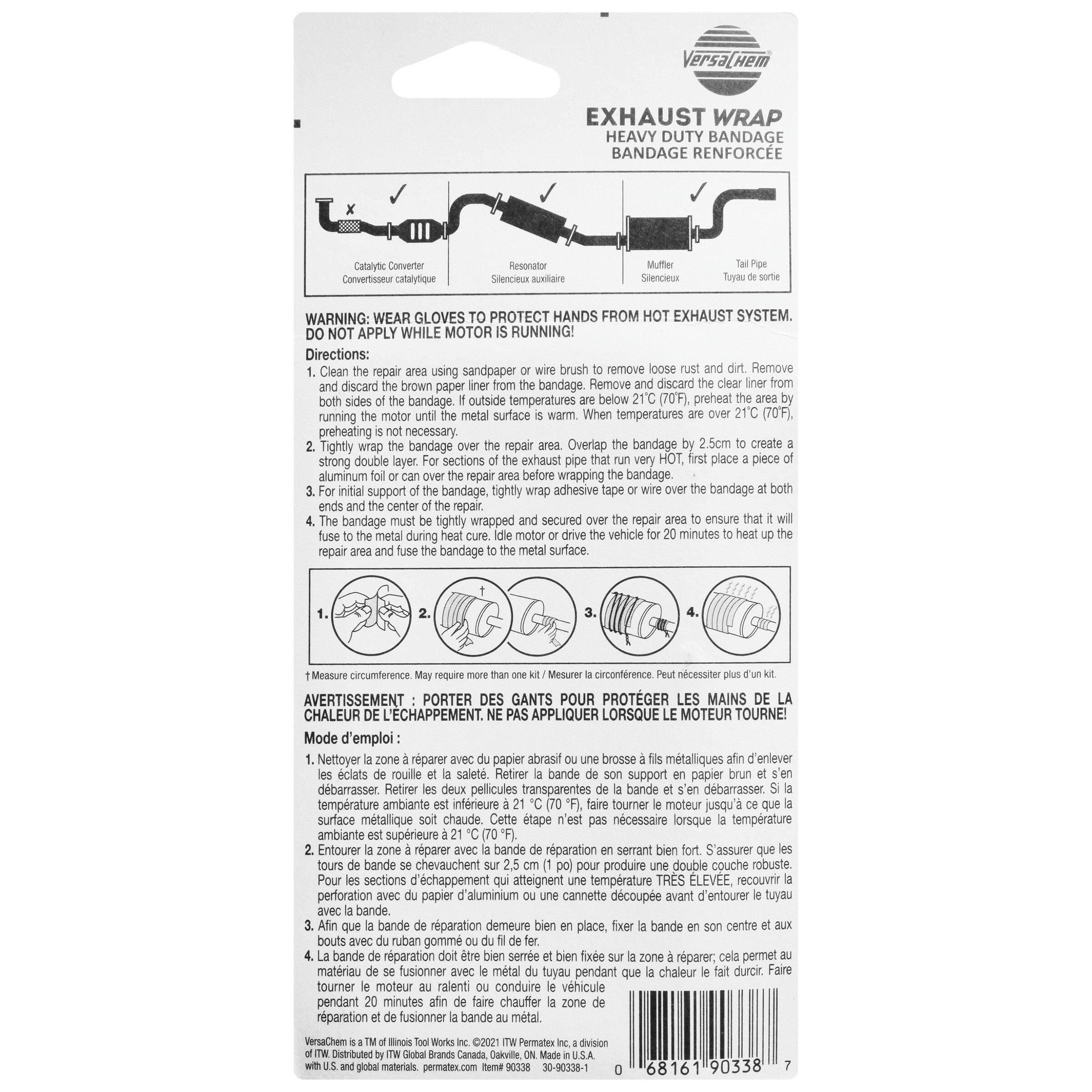 VersaChem® 90338 Heavy-Duty Exhaust Bandage, 2-in x 36-in