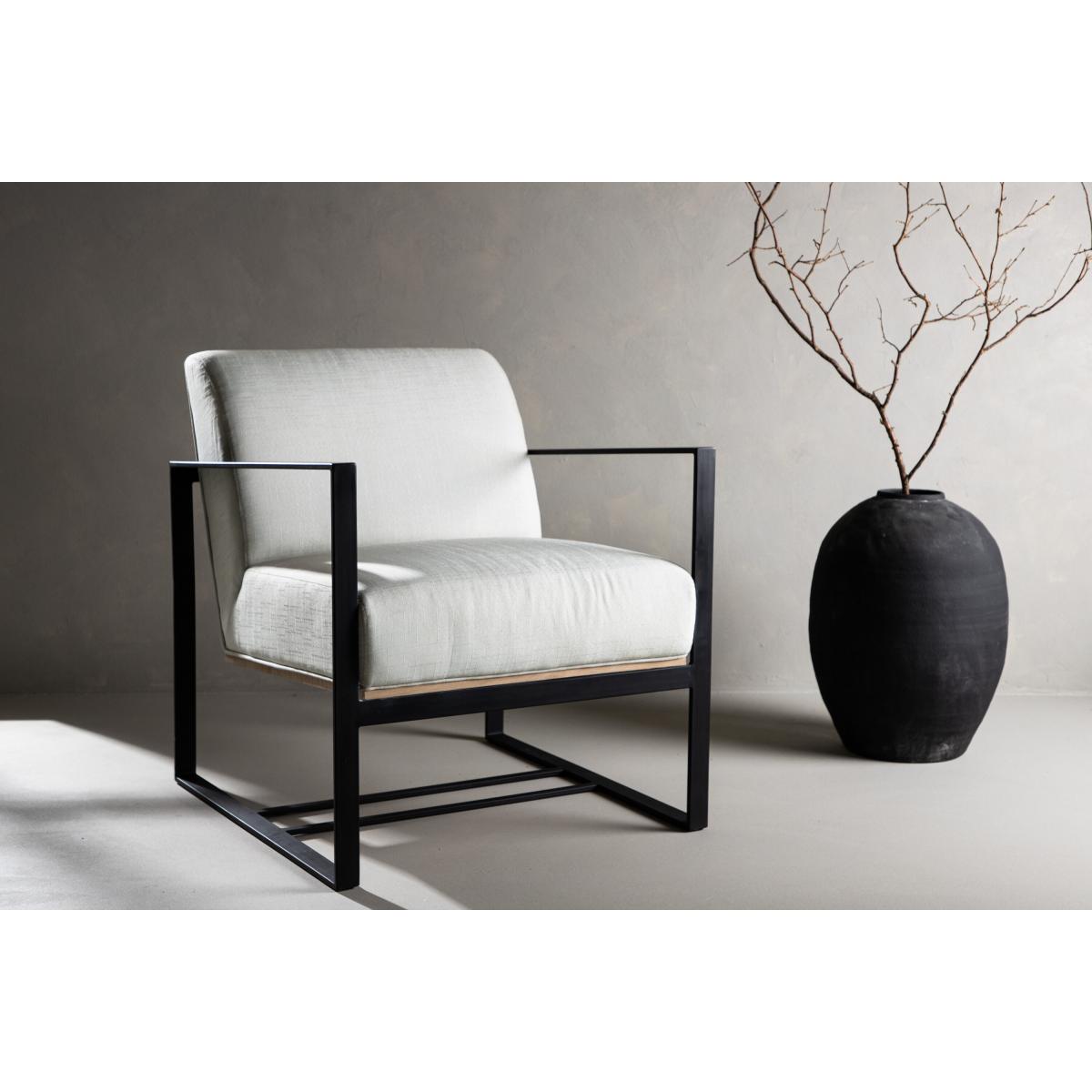Svea - Fino fauteuil - linnen - off white