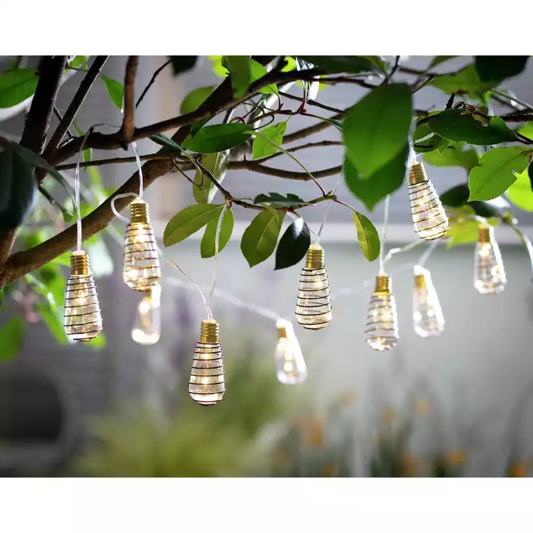 Habitat 10 Warm White Wire Wrap Bulb Solar String Lights