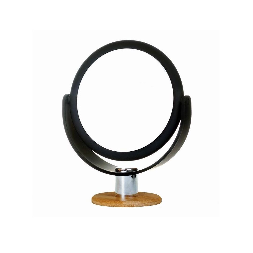 Danielle Creations Soft Touch Black & Bamboo Standing Vanity Mirror