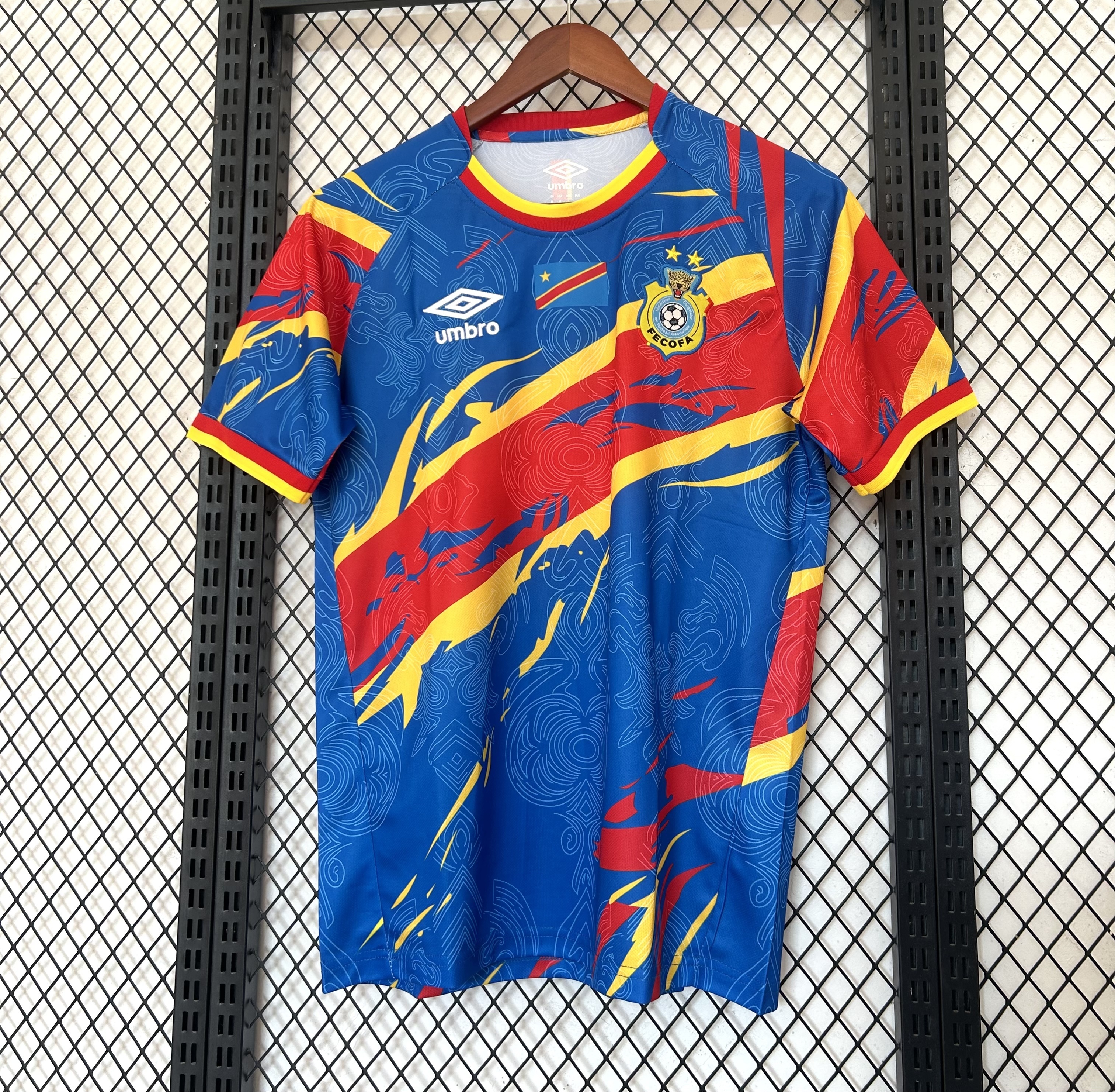 Democratic Republic of the Congo National Team Umbro 2026 Home Jersey - Blue / Red / Yellow