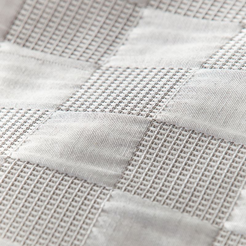 Cooper Silver Waffle Checkerboard Cot Quilt Cover Set