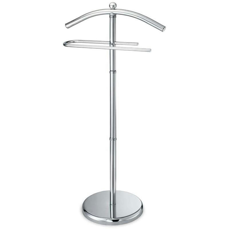 - Valet de nuit en métal argenté