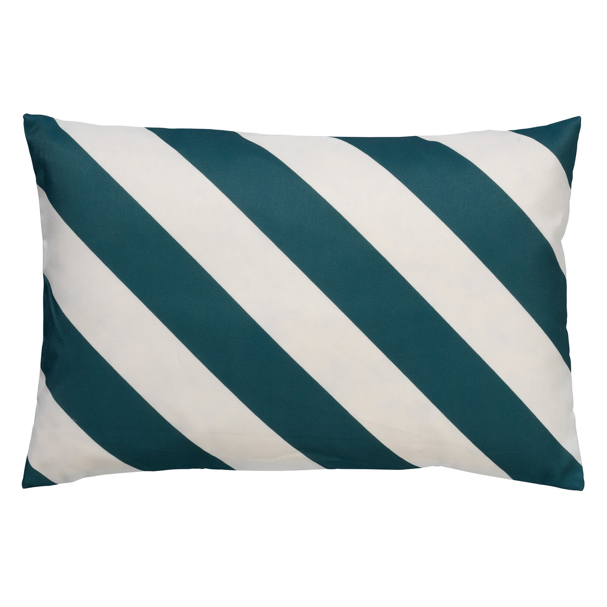 SANZENO - outdoor kussenhoes 40x60 cm - waterafstotend en uv-bestendig - gestreept - Sagebrush Green - groen, wit