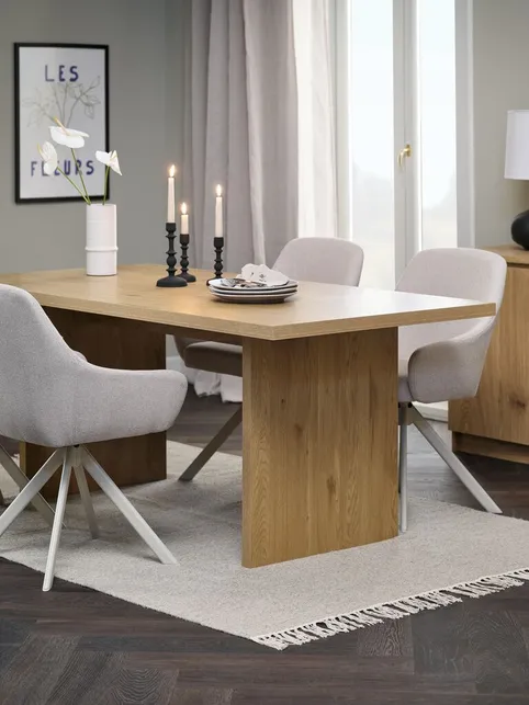 Spisebord MUNKEBY 90x180 varm egefarve