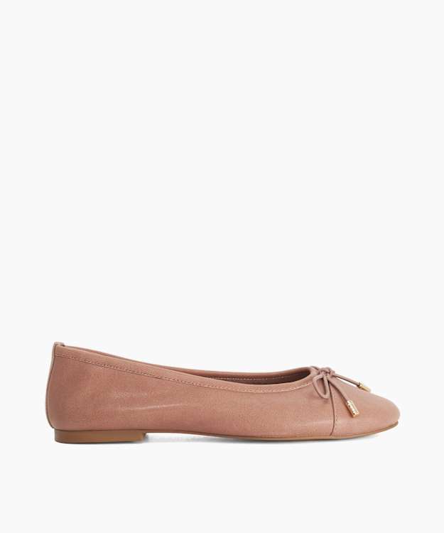 Haliah Dark Pink - Patent Toe Cap Ballet Flats
