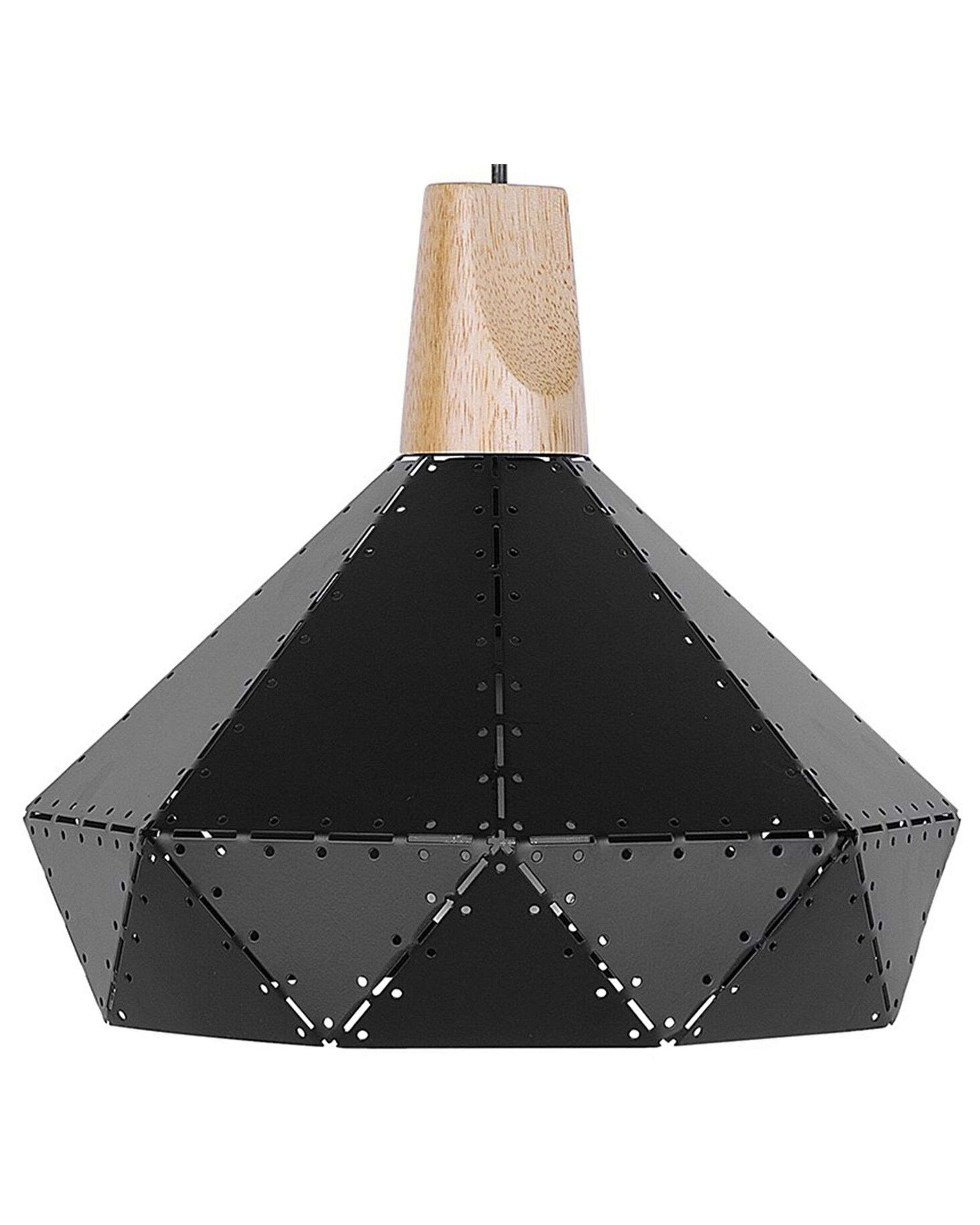 Lampa wisząca geometryczny klosz czarna