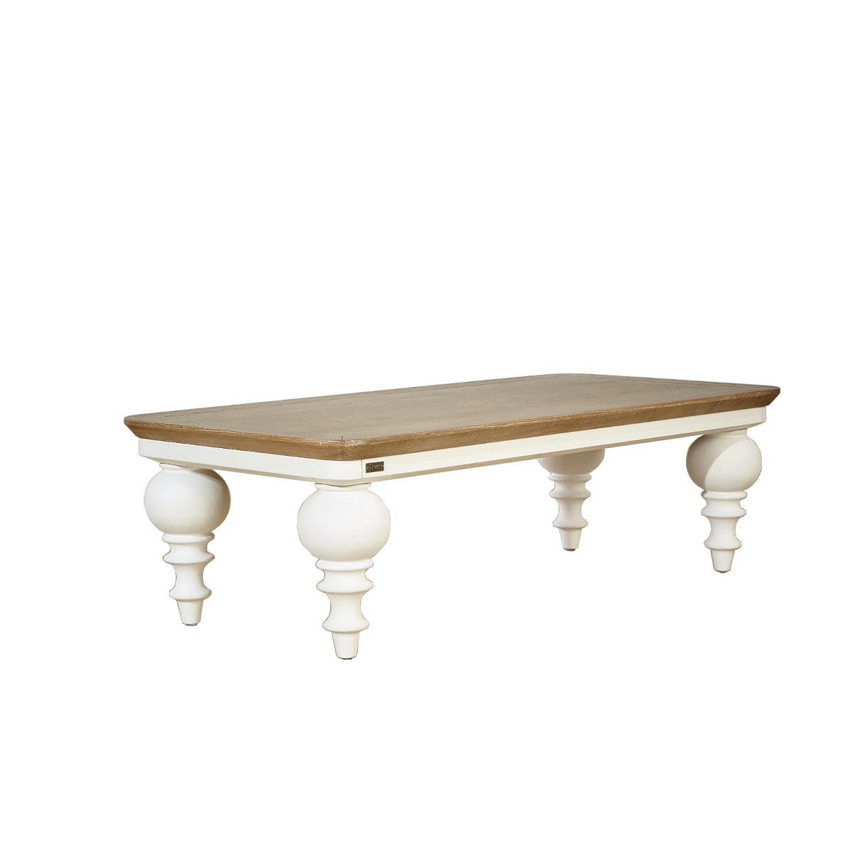 MONTGOMERY - Table basse plateau chêne pieds blancs