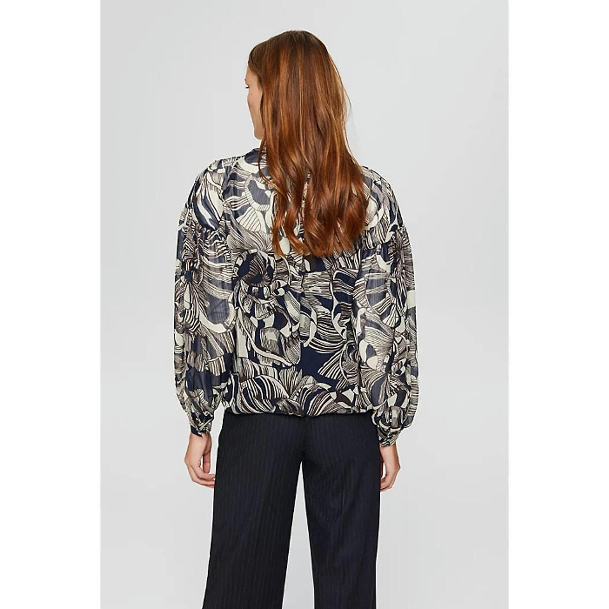 Blouse en voile imprimé