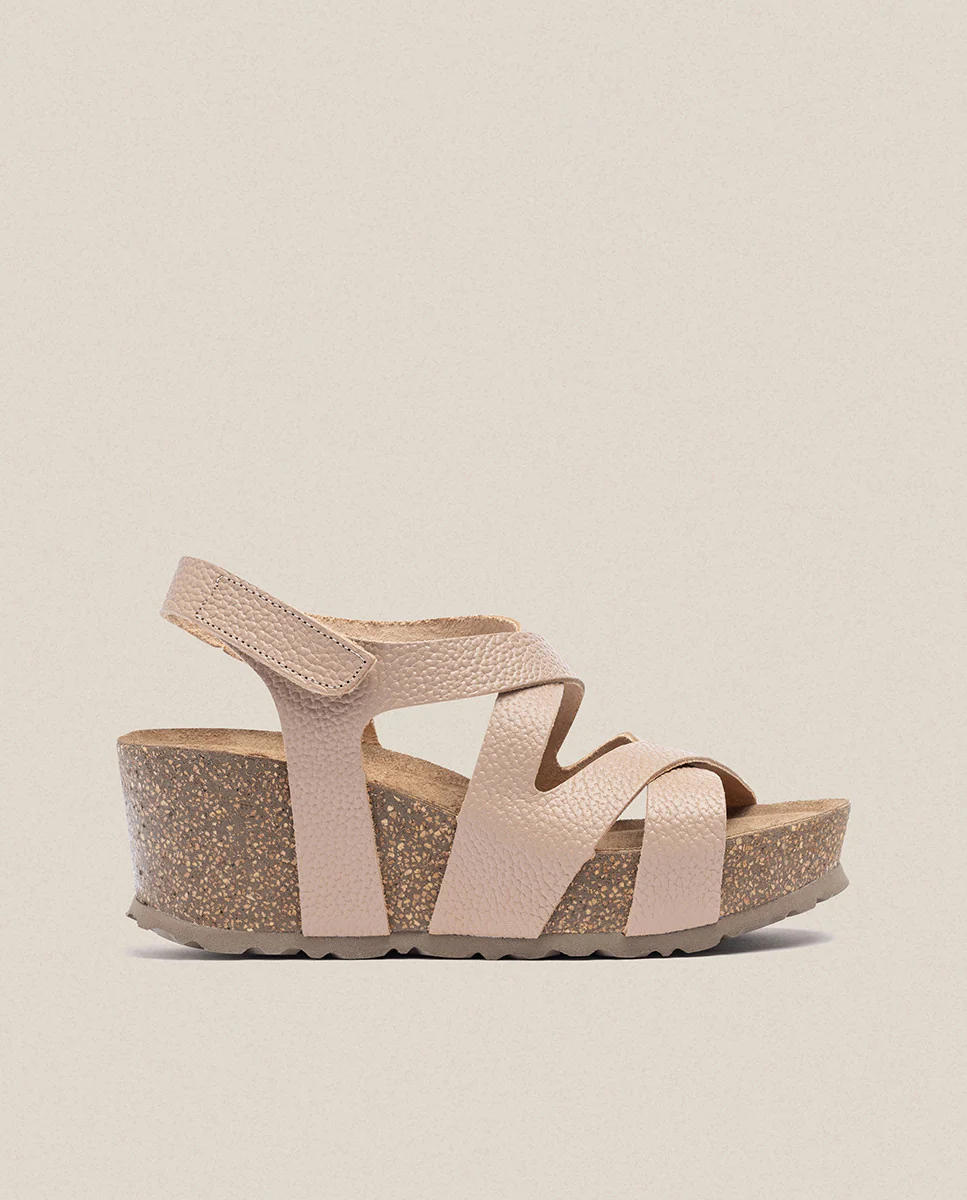 Sandalia cuña Bari 303 beige
