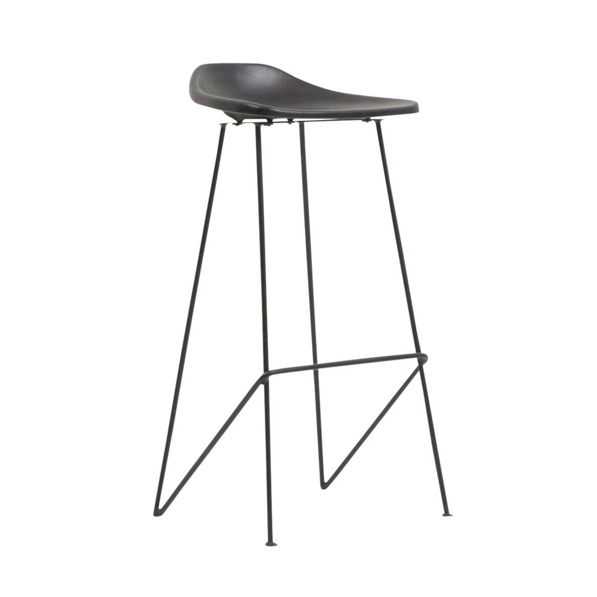 - Tabouret de bar en métal noir 45 cm