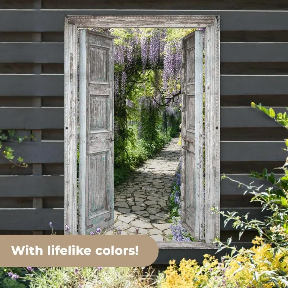 MuchoWow Tuinposter 120x180cm Doorkijk Bos Stenen Lente