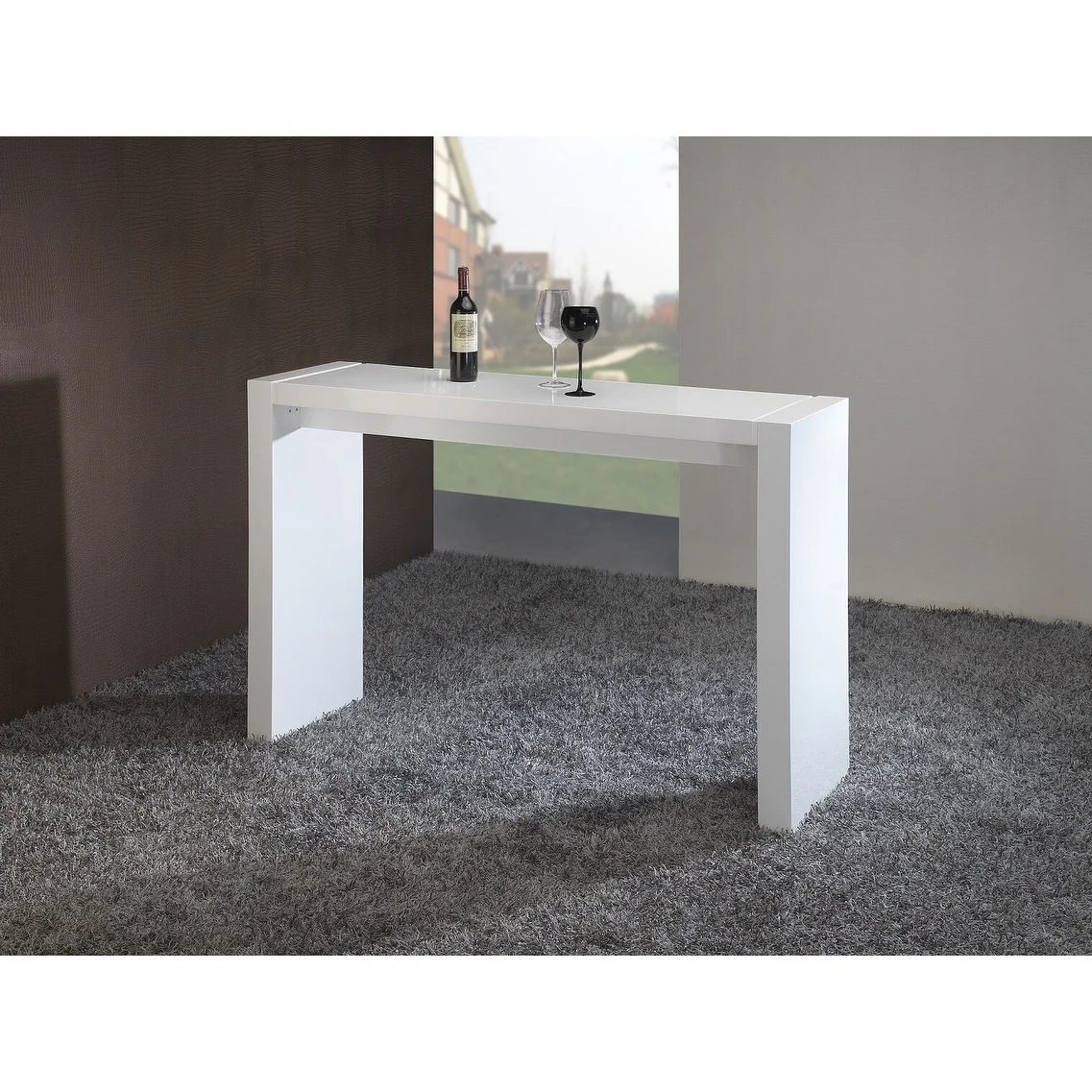 MDF Lacquered Wooden Dining Room Bar Table