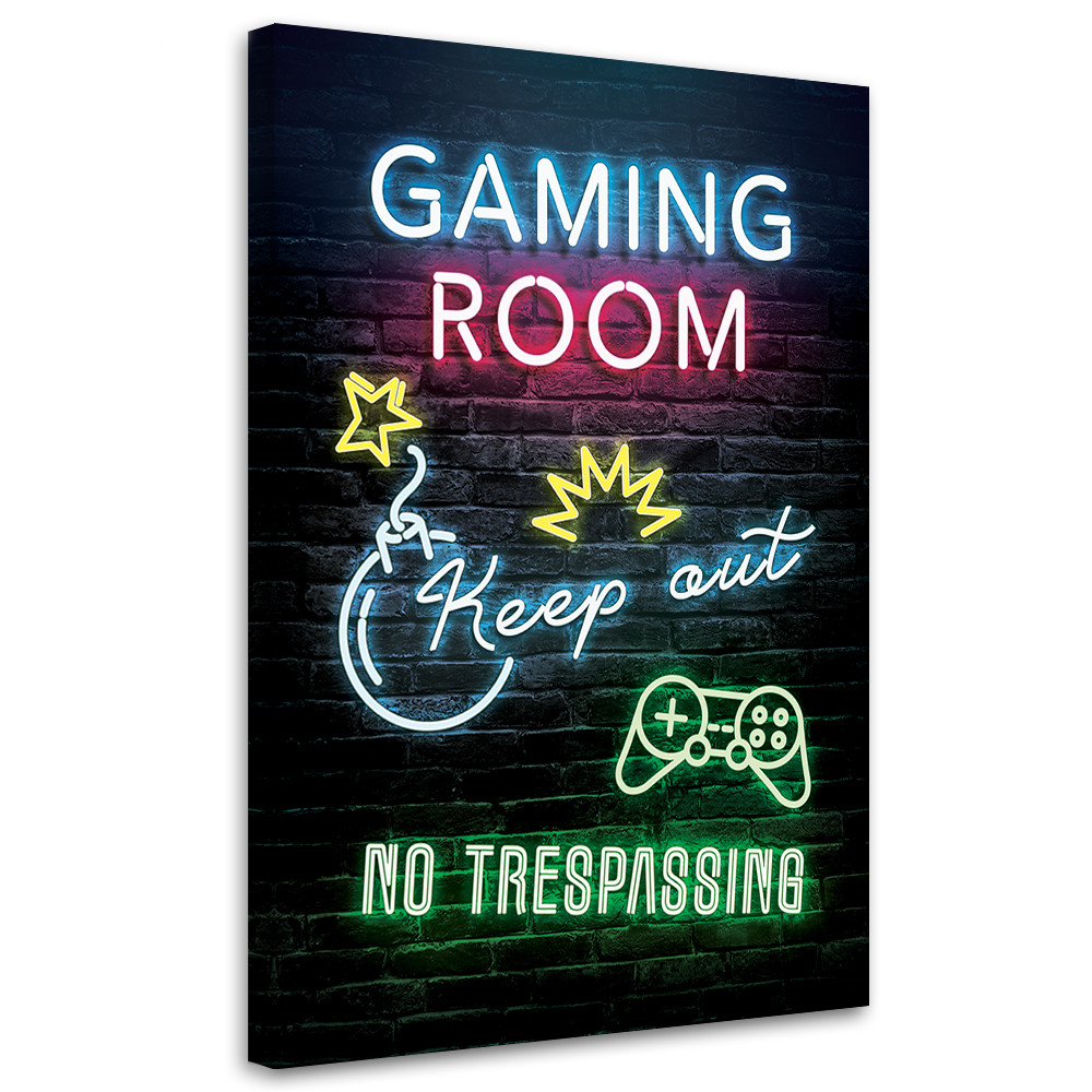 Feeby Obraz na płótnie, Napis Pokój gracza gaming 40x60