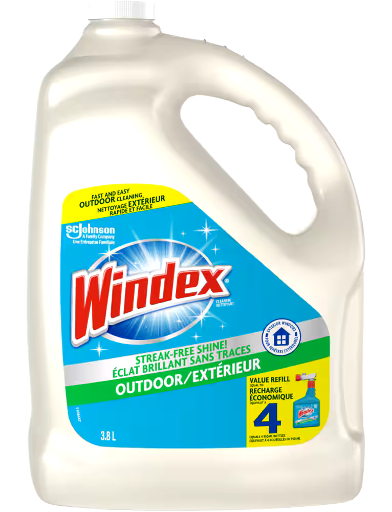 Windex Outdoor Multi-Surface Concentrated Glass and Window Cleaner Refill, 3.8-L