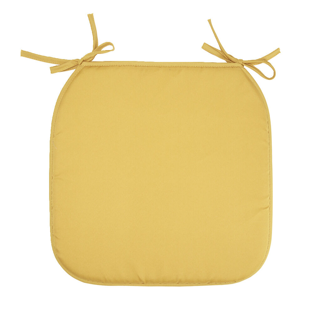 Galette de chaise carrée 38x38cm jaune