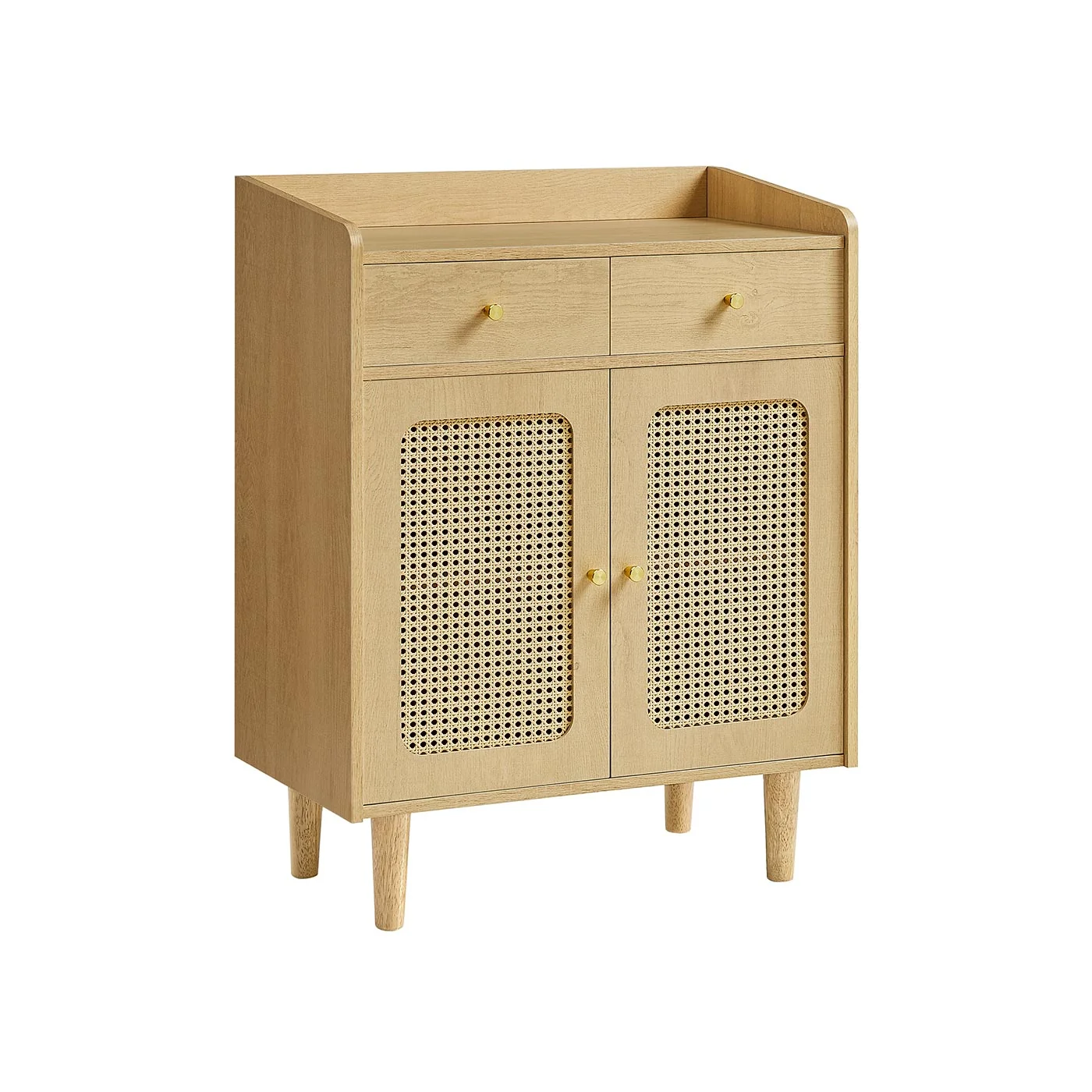 Buffet cannage avec portes et tiroirs en rotin