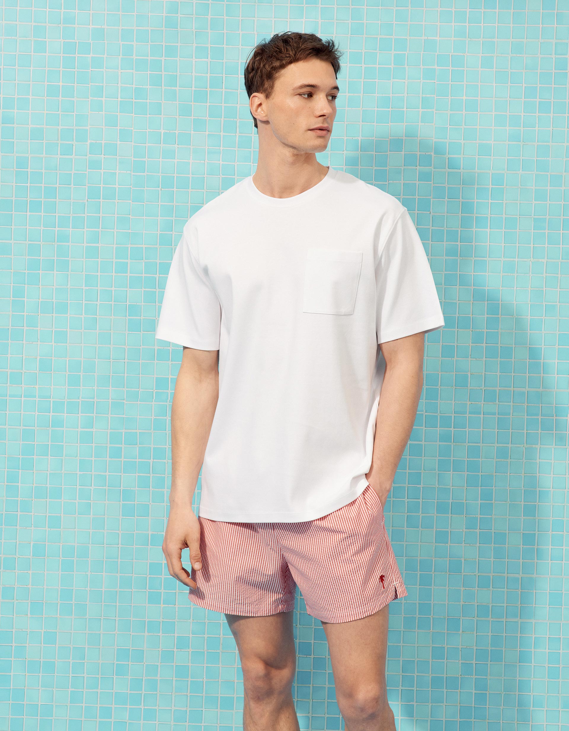 T-shirt, Homem, Branco