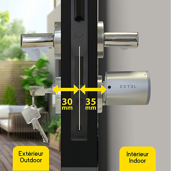 Cylindre 30/35 pour serrure connectée Extel Lock - Extel - 720106