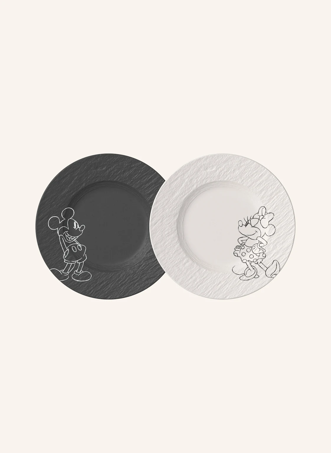 Villeroy & Boch Frühstücks-/Dessertteller, 2-teilig MANUFACTURE ROCK - MICKEY MOUSE