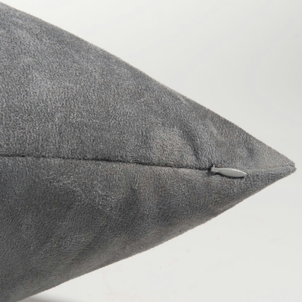 - Coussin en suédine gris charbon 60x60