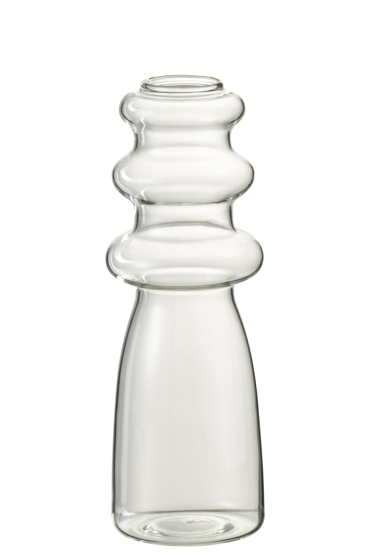 J-Line vaas Luna - glas - transparant - large - 21 cm hoog