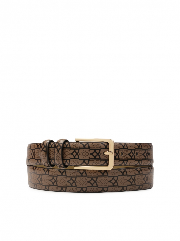 KAZAR monogrammed leather belt