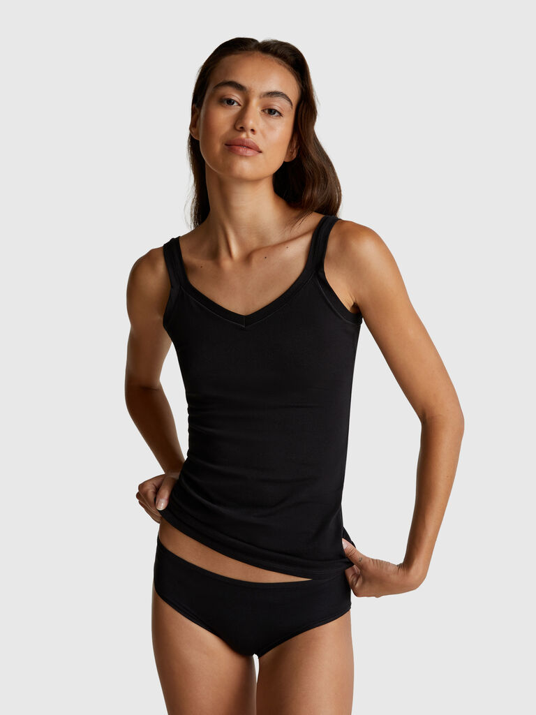 Tank top in super stretch cotton
