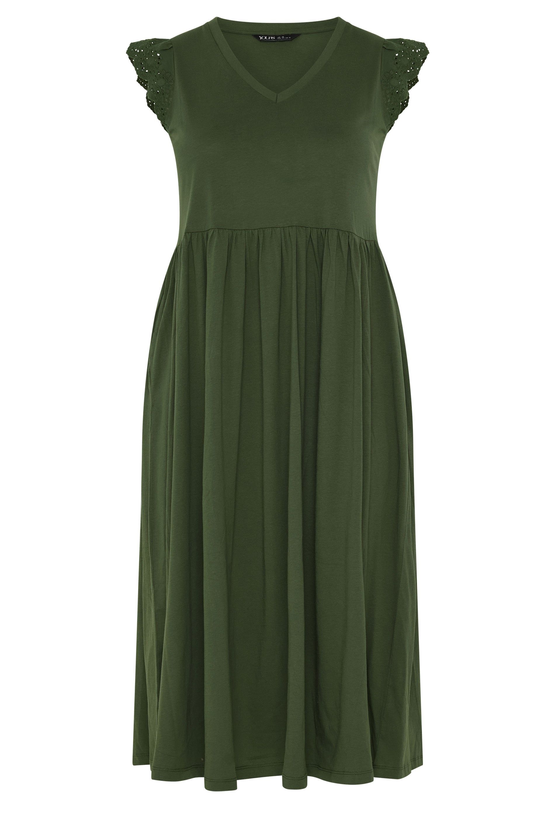 Yours Broderie Sleeve Maxi Dress