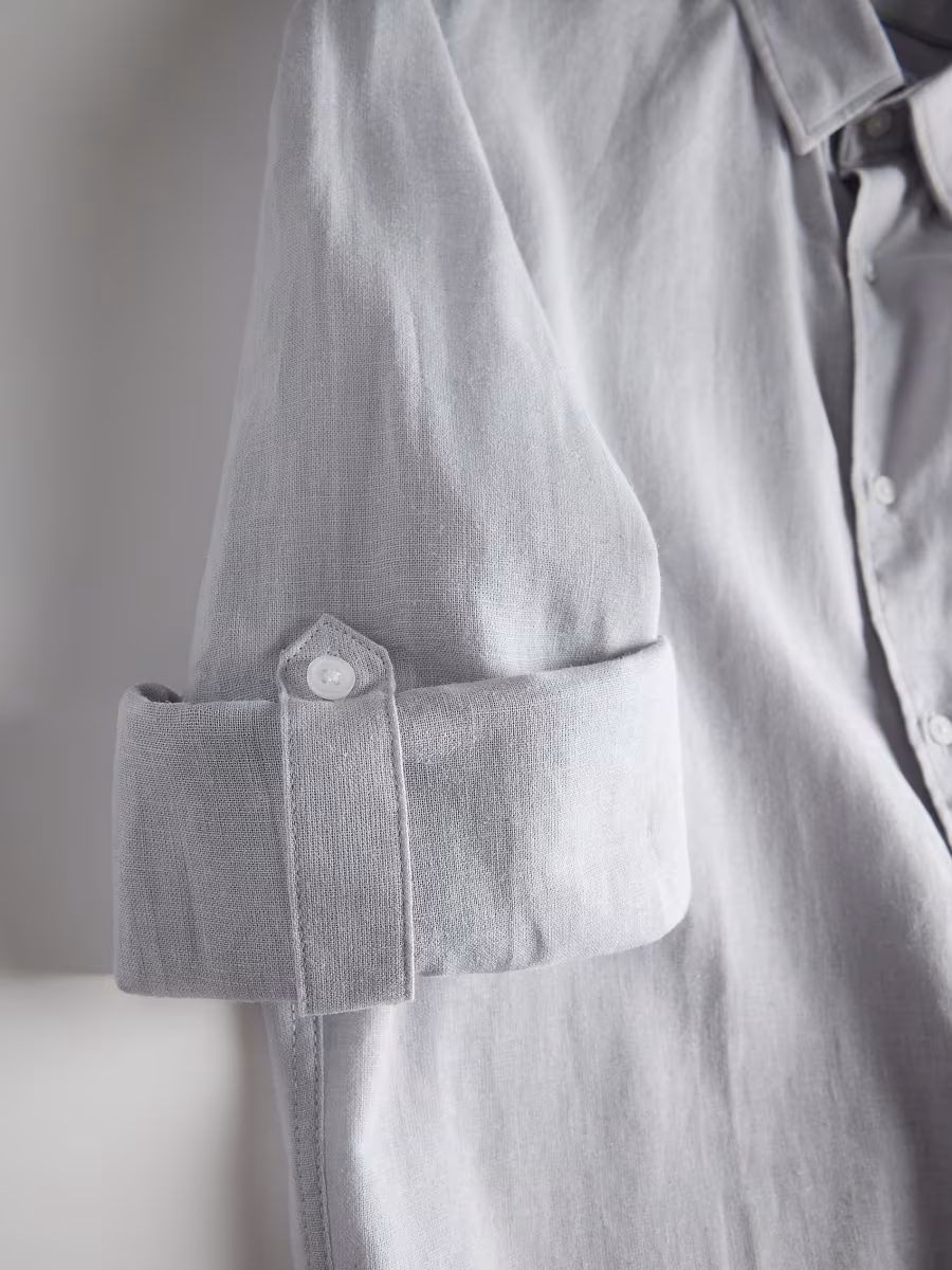 Regular Fit Shirt With Linen Blend