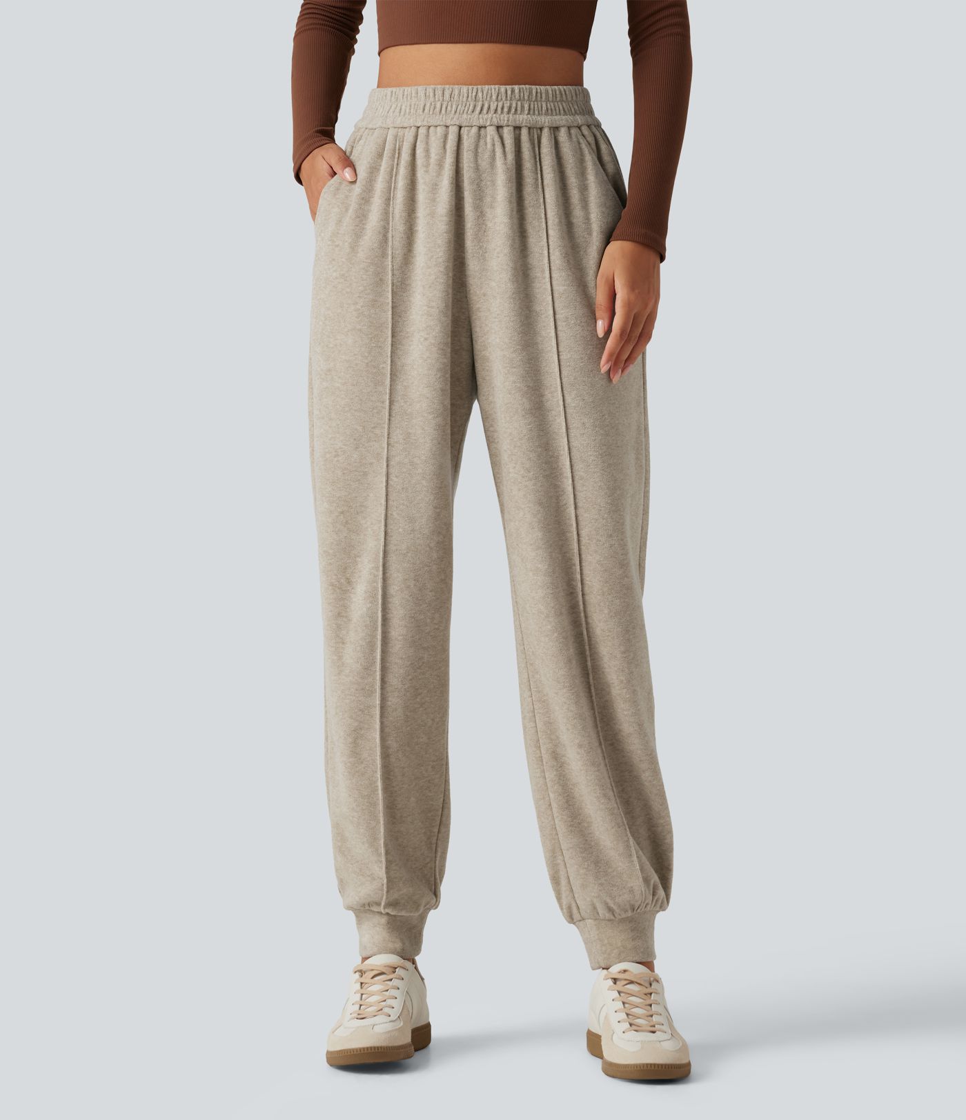 Pantalon de jogging taille haute avec poches