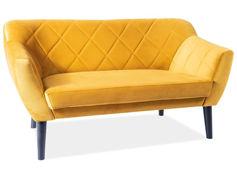 Sofa KARO 2 VELVET curry dwuosobowa