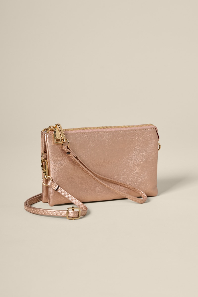 Mona Vegan Leather Rose Wallet On A String