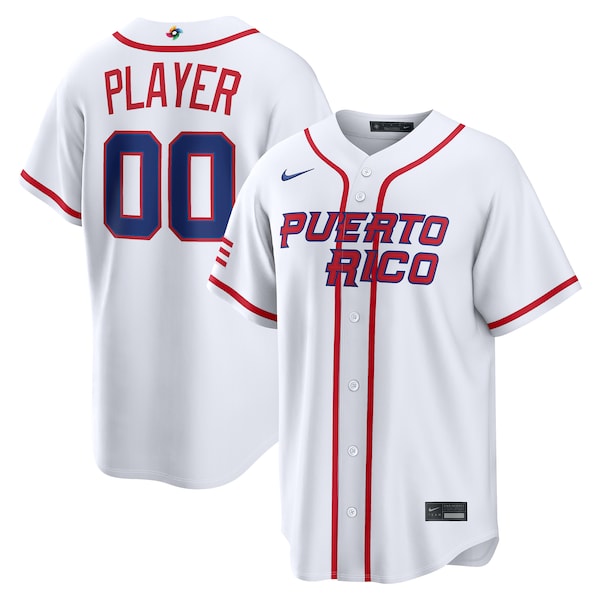 Puerto Rico Baseball Nike 2026 World Baseball Classic Home Pick-A-Player Jersey - White