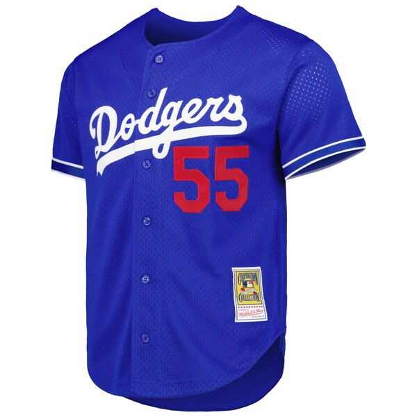 Orel Hershiser Los Angeles Dodgers  Cooperstown Collection Mesh Batting Practice Button-Up Jersey - Royal