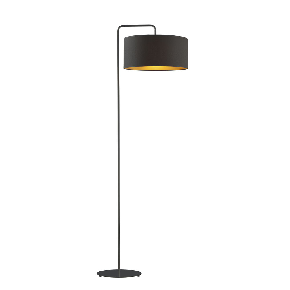 Lampa stojąca BOLIVIA GOLD elegancka do pokoju CZARNY