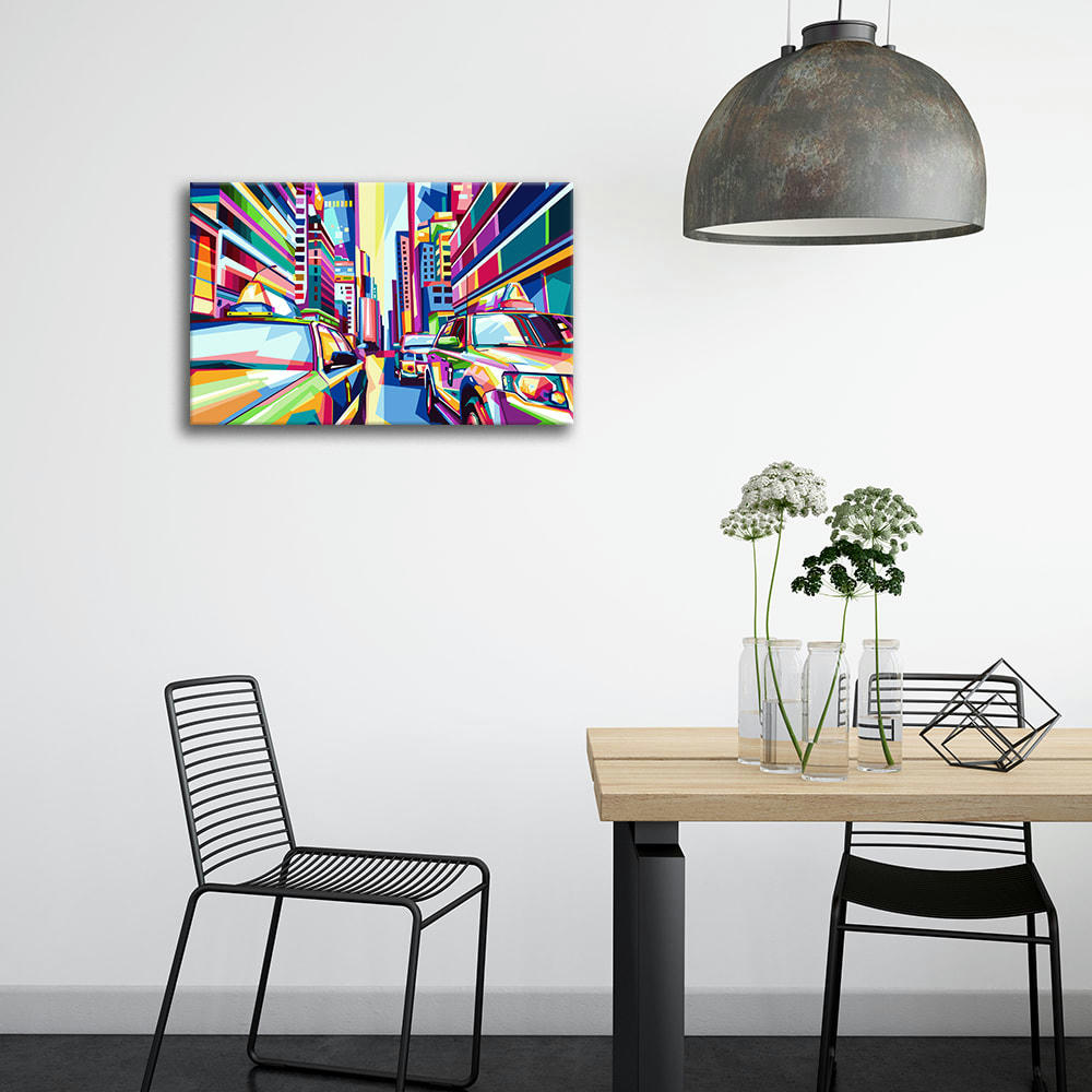 - Tableau impression sur toile - Géométries dans la Ville 60x90cm