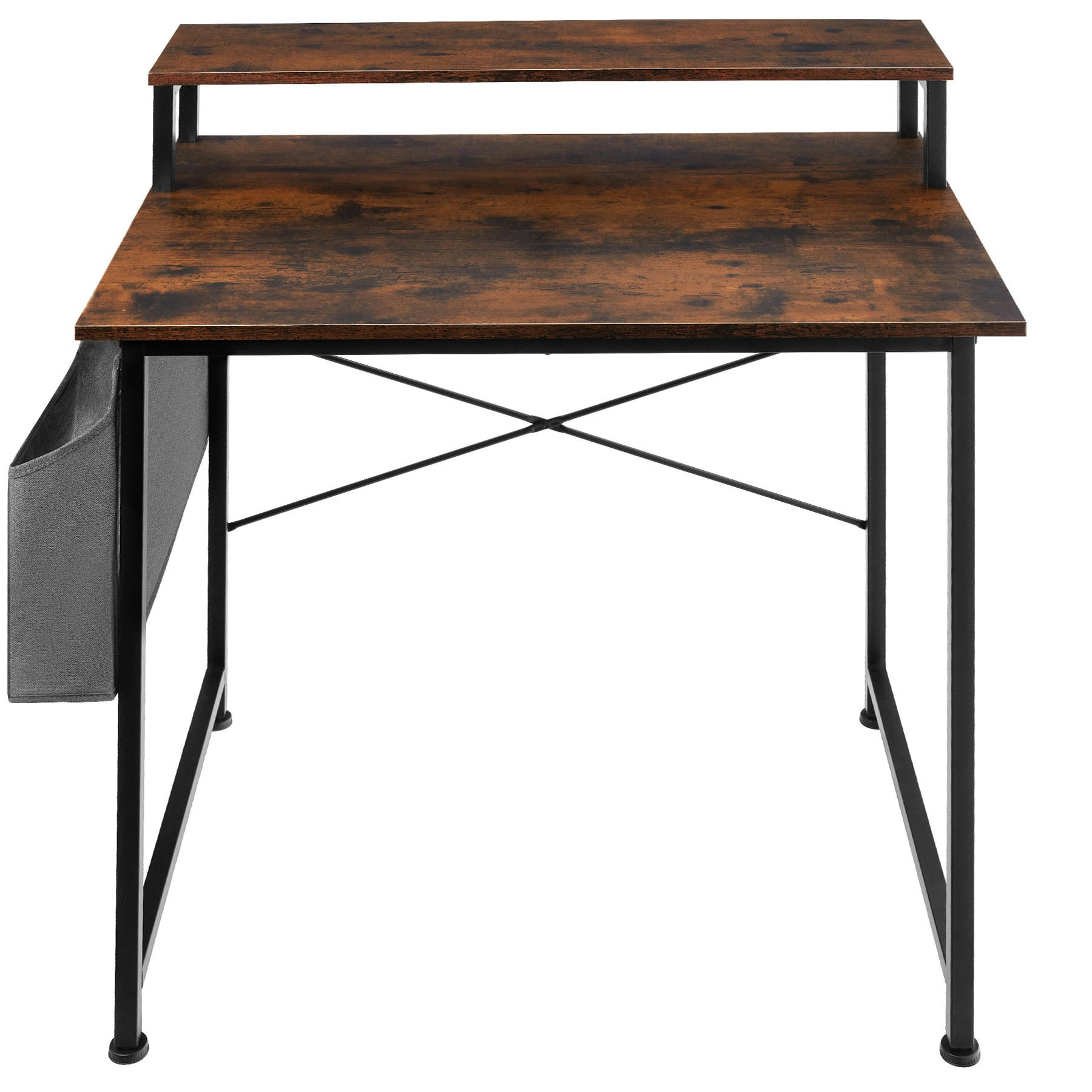 - Bureau Style industriel Bois foncé industriel, rustique