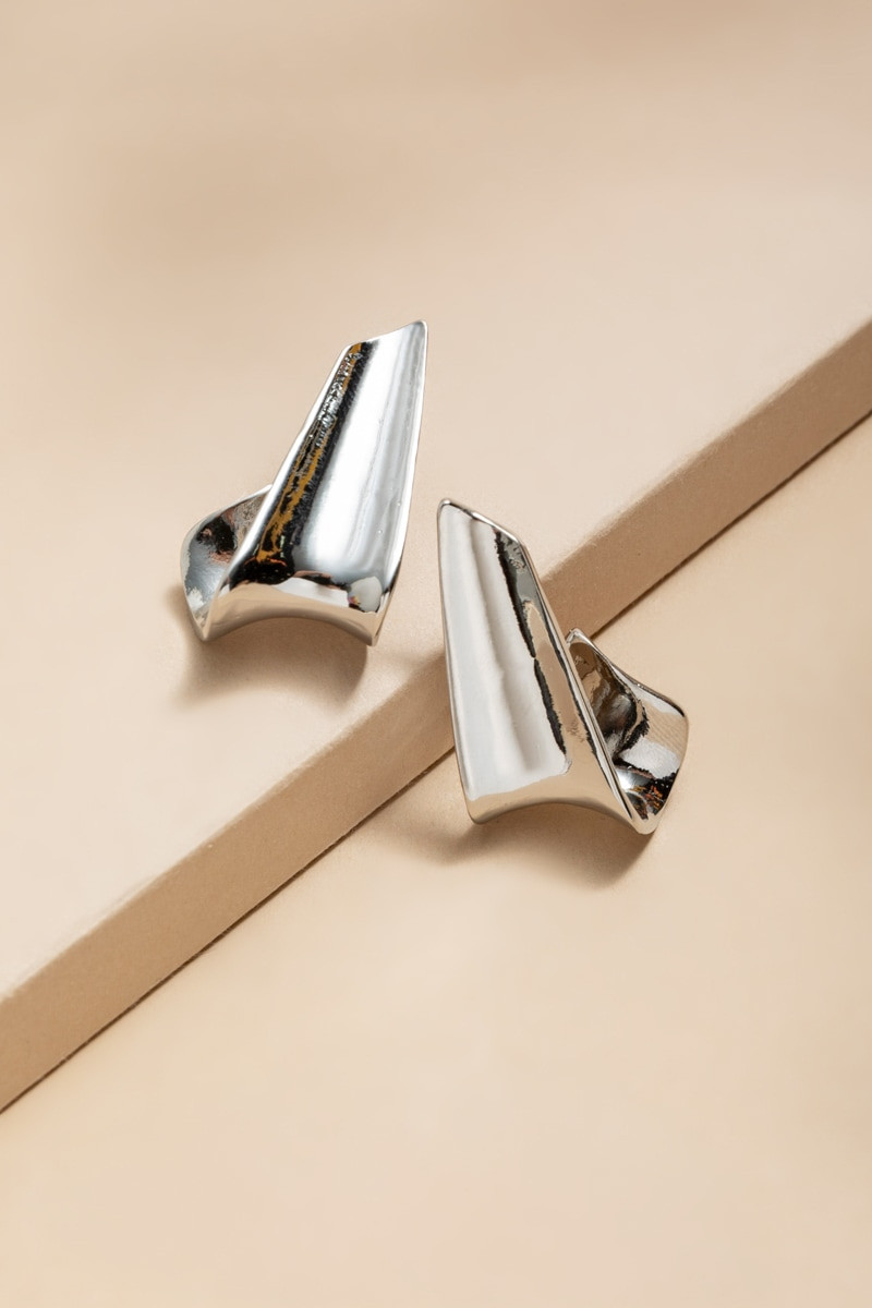 Kathie Sculptural Swoop Drop Earrings