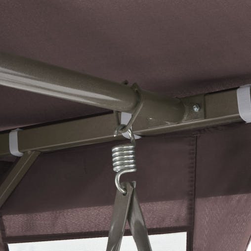 NNEVL Gazebo Convertible Swing Bench Coffee