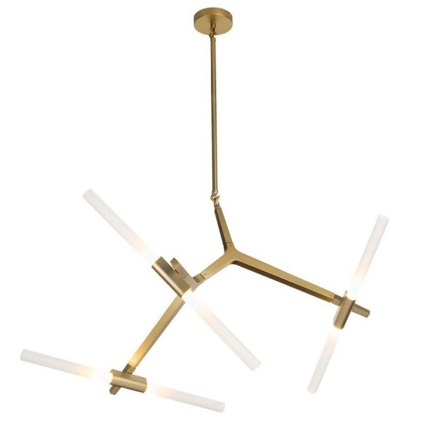LAMPA WISZĄCA złota asymetryczna STICKS-6 szklana